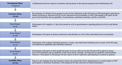 Development of an anti-inflammatory diet for first-episode psychosis (FEP): a feasibility study protocol